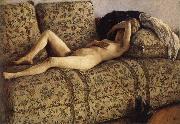 Gustave Caillebotte, The female nude on the sofa